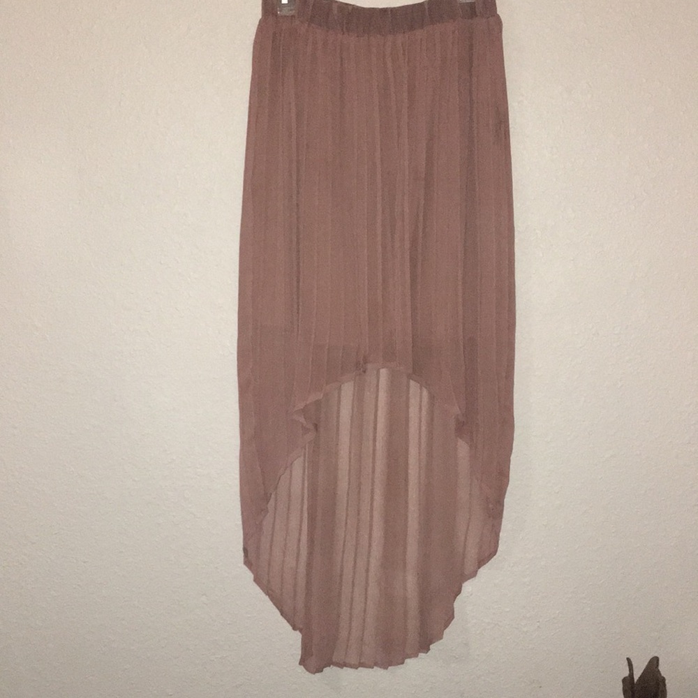 High/low rose maxi skirt